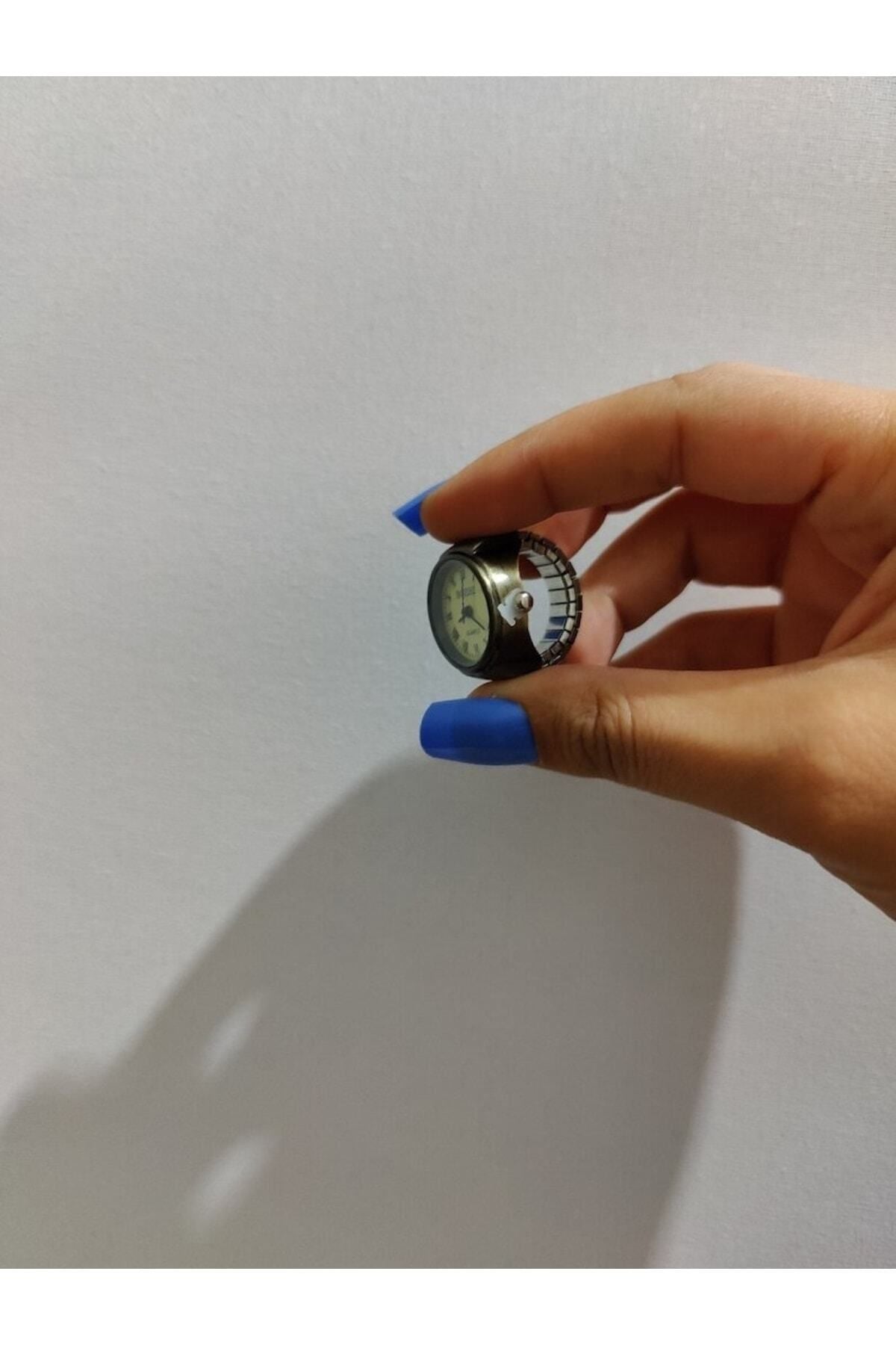 Roma Rakamlı Ve Dijital Rakamlı Kadran Mini Saat Yüzük, Parmak Saat, Minik Yüzük Saat